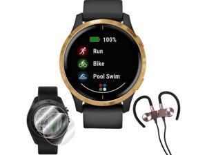 Garmin Venu Amoled GPS Smartwatch (Gold,Black Band) + Wireless Headphones & More Bundle Garmin Venu Amoled GPS Smartwatch (Gold,Black Band) + Wireless Headphones & More Bundle