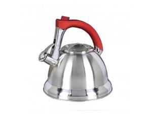 Mr. Coffee 63017.02 Mr. Collinsbroke 2.4 Qt. Stainless Steel Tea Kettle with Red Handle Mr. Coffee 63017.02 Mr. Collinsbroke 2.4 Qt. Stainless Steel Tea Kettle with Red Handle