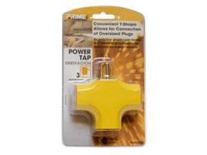 Prime PBAD0200 3 Outlet 90 Yellow Adapter Prime PBAD0200 3 Outlet 90 Yellow Adapter