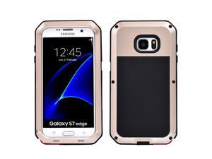 For Samsung Galaxy S7 edge Case Luxury Doom Armor Dirt Shock Metal Phone Cases For Samsung Galaxy S7 Edge Case(Gold)