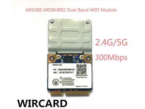 Atheros AR9280 AR5BHB92 Dual-Band 2.4GHz and 5GHz 802.11a/b/g/n 300Mbp Wireless wifi mini pci-e Card Atheros AR9280 AR5BHB92 Dual-Band 2.4GHz and 5GHz 802.11a/b/g/n 300Mbp Wireless wifi mini pci-e Card