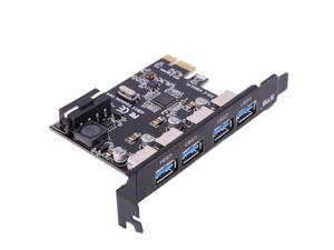 4 Port PCI-E To USB3.0 Hot Swap Plug and Play Converter Extender Card PCI-E 2.0 standard NEC Chipset PCIE Expansion Card