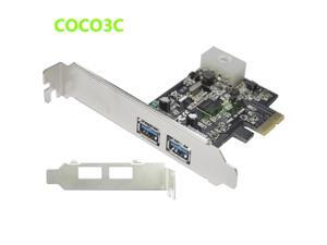 5Gbps 2 ports USB 3.0 PCI-e Controller Card w / Low profile Bracket PCI Express to USB3.0 Converter Adapter 4P IDE power Supply 5Gbps 2 ports USB 3.0 PCI-e Controller Card w / Low profile Bracket PCI Express to USB3.0 Converter Adapter 4P IDE power Supply