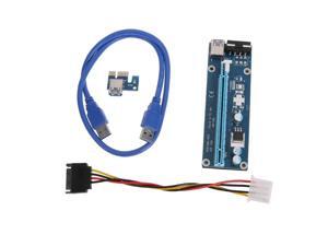 PCI-E PCI Express 1x to 16x Riser Card Extender Adapter for Mining Machine w/ USB 3.0 Cable 15Pin SATA to 4Pin IDE Power Cord PCI-E PCI Express 1x to 16x Riser Card Extender Adapter for Mining Machine w/ USB 3.0 Cable 15Pin SATA to 4Pin IDE Power Cord