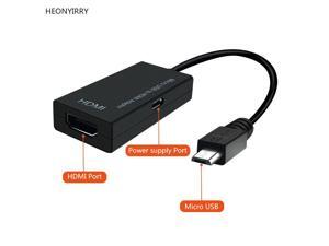 2 in 1 Type C Micro USB To HDMI Adapter For TV Monitor 1080P HD HDMI Audio Video Cable Converter For Samsung for Xiaomi 2 in 1 Type C Micro USB To HDMI Adapter For TV Monitor 1080P HD HDMI Audio Video Cable Converter For Samsung for Xiaomi