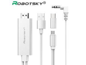2 In 1 Type C and Micro USB To HDTV TV HDMI Adapter Digital AV Cable For Samsung Xiaomi Android Phone with Audio USB Cable 2 In 1 Type C and Micro USB To HDTV TV HDMI Adapter Digital AV Cable For Samsung Xiaomi Android Phone with Audio USB Cable