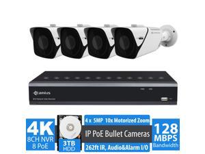 Avertx 16 Channel 4k Nvr Smart Analytics System With 8tb Hdd And 8 4k Analytics Dome Cameras Avxkt4cpc16088t Security Camera Surveillance Newegg Com