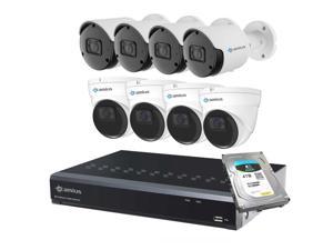 Camius 4K PoE 8 Channel NVR system, 4TB HDD, 4 5MP Dome, 4 5MP Bullet Cameras with audio - built-in microphone, Night Vision, Motion, Sound Detection, PC, Mac, Mobile App view 8P4B4I5R4T [Upgraded]