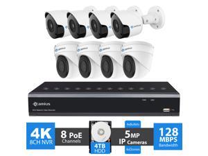Camius 4K 8 Channel NVR security system with 4TB Hard Drive, 8 x 5MP Dome & Bullet PoE cameras with audio - built-in mic - Wide Angle View, Color Night Vision, Free PC, Mac NVR Software, Mobile App Camius 4K 8 Channel NVR security system with 4TB Hard Drive, 8 x 5MP Dome & Bullet PoE cameras with audio - built-in mic - Wide Angle View, Color Night Vision, Free PC, Mac NVR Software, Mobile App