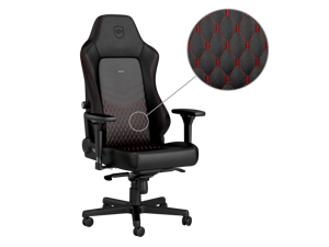 noblechairs NBL-HRO-RL-BRD HERO Real Leather Series Gaming Chair - Black / Red