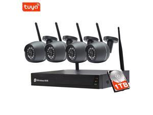 SDETER Outdoor Wireless Security Camera System with 1TB HDD, 4PCS 1080P Night Vision Outside WiFi Cameras Set, Plug and Play Surveillance NVR Kit, Motion Detect SDETER Outdoor Wireless Security Camera System with 1TB HDD, 4PCS 1080P Night Vision Outside WiFi Cameras Set, Plug and Play Surveillance NVR Kit, Motion Detect