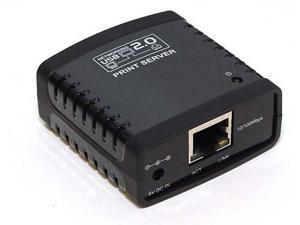 Print Server USB 2.0 Ethernet Network LPR for LAN Ethernet Networking Printers Share  Palm Size w/Wireless hub
