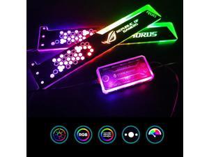 Graphics Card Bracket Luminous Strong Structure RGB 12-color LED GPU Support for Computer