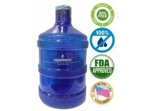 AquaNation 1 Gallon BPA FREE Reusable FDA Grade Chemical Free Plastic Drinking Water Big Mouth Bottle Jug Container with Holder Drinking Canteen (Dark Blue) AquaNation 1 Gallon BPA FREE Reusable FDA Grade Chemical Free Plastic Drinking Water Big Mouth Bottle Jug Container with Holder Drinking Canteen (Dark Blue)