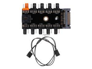 SATA 1 To 10 Way Splitter PWM Cooling Fan Hub 4-Pin 12V Power Socket PCB Adapte FAN HUB Chassis Fan Line Z09 Drop ship SATA 1 To 10 Way Splitter PWM Cooling Fan Hub 4-Pin 12V Power Socket PCB Adapte FAN HUB Chassis Fan Line Z09 Drop ship