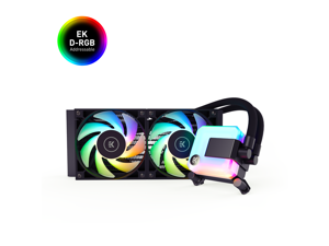 EK 240mm AIO D-RGB All-in-One Liquid CPU Cooler with EK-Vardar High-Performance PMW Fans, Water Cooling Computer Parts, 120mm Fan, Intel 115X/1200/2066, AMD AM4, (240mm AIO) EK 240mm AIO D-RGB All-in-One Liquid CPU Cooler with EK-Vardar High-Performance PMW Fans, Water Cooling Computer Parts, 120mm Fan, Intel 115X/1200/2066, AMD AM4, (240mm AIO)