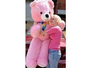 American Made Giant 6 Foot Teddy Bear Pink Soft Huge Plush Animal Made in the USA America American Made Giant 6 Foot Teddy Bear Pink Soft Huge Plush Animal Made in the USA America