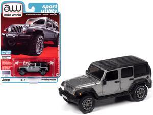 2018 Jeep Wrangler Unlimited Sahara (4-door) Billet Silver Metallic with Black Top "Sport Utility" Ltd Ed 8816 pcs 1/64 Diecast Model Car by Autoworld 2018 Jeep Wrangler Unlimited Sahara (4-door) Billet Silver Metallic with Black Top "Sport Utility" Ltd Ed 8816 pcs 1/64 Diecast Model Car by Autoworld