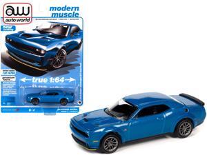 2019 Dodge Challenger R/T Scat Pack B5 Blue Metallic "Modern Muscle" Ltd Ed 14704 pcs 1/64 Diecast Model Car by Autoworld 2019 Dodge Challenger R/T Scat Pack B5 Blue Metallic "Modern Muscle" Ltd Ed 14704 pcs 1/64 Diecast Model Car by Autoworld