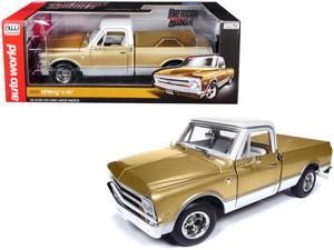 Autoworld AMM1165 1968 Chevrolet C-10 Fleet Side Pickup Truck Metallic Gold with White Top Limited Edition to 1,002 pieces Worldwide 1-18 Diecast Model Car Autoworld AMM1165 1968 Chevrolet C-10 Fleet Side Pickup Truck Metallic Gold with White Top Limited Edition to 1,002 pieces Worldwide 1-18 Diecast Model Car