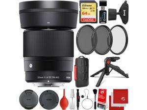 Sigma 16mm F 1 4 Dc Dn Contemporary Lens Canon Eos Ef M Mount Bundle With 64gb Memory Card 3 Piece Filter Kit Wrist Strap Card Reader Memory Card Case Tabletop Tripod Newegg Com