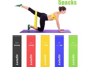 Letsfit Resistance Loop Bands, Resistance Exercise Bands for Home Fitness, Stretching, Strength Training, Physical Therapy, Natural Latex Workout Bands, Pilates Flexbands, 12" x 2" Letsfit Resistance Loop Bands, Resistance Exercise Bands for Home Fitness, Stretching, Strength Training, Physical Therapy, Natural Latex Workout Bands, Pilates Flexbands, 12" x 2"