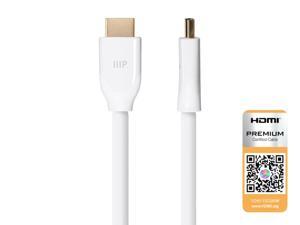 Monoprice Certified Premium High Speed HDMI Cable, 4K @ 60Hz, HDR, 18Gbps, 28AWG, YUV 4:4:4, 10ft, White Monoprice Certified Premium High Speed HDMI Cable, 4K @ 60Hz, HDR, 18Gbps, 28AWG, YUV 4:4:4, 10ft, White