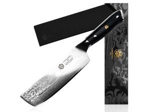 Kessaku 7-Inch Cleaver Butcher Knife - Damascus Dynasty Series