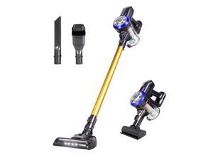 Dibea D18 Lightweight Cordless Stick Vacuum Cleaner, 9000pa Bagless Rechargeable 2 in 1 Handheld, Gold Dibea D18 Lightweight Cordless Stick Vacuum Cleaner, 9000pa Bagless Rechargeable 2 in 1 Handheld, Gold