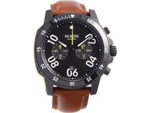 Nixon Ranger Chrono Leather A940712 Black Dial Men's Leather Band Watch Nixon Ranger Chrono Leather A940712 Black Dial Men's Leather Band Watch