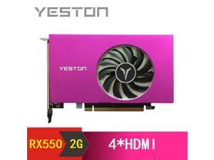 Yeston Radeon RX550 2GB GDDR5 128bit Supports 4 screens HDR Gaming Desktop computer PC 4K support 4*HDMI Video Graphics Cards