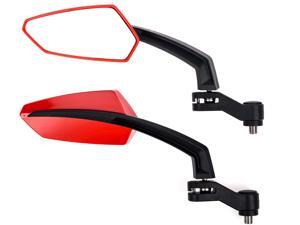 Bike Biking Mirror Handlebar Mount, Rotatable Bicycle Convex Rear View Glass Mirror, Wide Range Angle Safety Adjustable 360°Rotation Cycling Back Sight Reflector 1 Pair Bike Biking Mirror Handlebar Mount, Rotatable Bicycle Convex Rear View Glass Mirror, Wide Range Angle Safety Adjustable 360°Rotation Cycling Back Sight Reflector 1 Pair