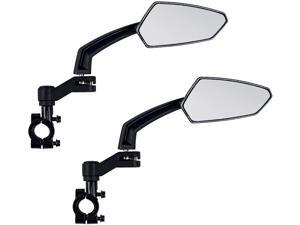 Bike Biking Mirror Handlebar Mount, Rotatable Bicycle Convex Rear View Glass Mirror, Wide Range Angle Safety Adjustable 360°Rotation Cycling Back Sight Reflector 1 Pair Bike Biking Mirror Handlebar Mount, Rotatable Bicycle Convex Rear View Glass Mirror, Wide Range Angle Safety Adjustable 360°Rotation Cycling Back Sight Reflector 1 Pair