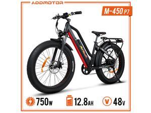 Addmotor 26" Aluminum Electric Bike, Adults 750W Electric Commuting Bicycle with Removable 48V 12.8Ah Battery, Professional Derailleur with 7 Speed City Step-Thru M-450 Ebike Addmotor 26" Aluminum Electric Bike, Adults 750W Electric Commuting Bicycle with Removable 48V 12.8Ah Battery, Professional Derailleur with 7 Speed City Step-Thru M-450 Ebike