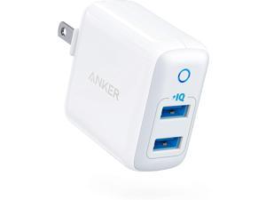 Anker Dual USB Wall Charger, PowerPort II 24W, Ultra-Compact Travel Charger with PowerIQ Technology and Foldable Plug, for iPhone XS/Max/XR/X/8/7/6/Plus, iPad Pro/Air 2/mini 4, Galaxy S9/S8/+ and More Anker Dual USB Wall Charger, PowerPort II 24W, Ultra-Compact Travel Charger with PowerIQ Technology and Foldable Plug, for iPhone XS/Max/XR/X/8/7/6/Plus, iPad Pro/Air 2/mini 4, Galaxy S9/S8/+ and More