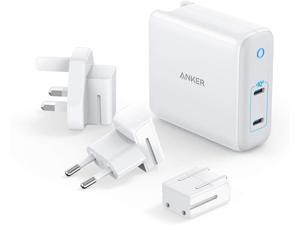 USB C Charger, Anker 60W GaN & PIQ 3.0 2-Port Type-C Charger with Intelligent Power Allocation, PowerPort III 2-Port 60W, US/UK/EU Plug for Travel, for MacBook, iPad Pro, iPhone, Galaxy and More USB C Charger, Anker 60W GaN & PIQ 3.0 2-Port Type-C Charger with Intelligent Power Allocation, PowerPort III 2-Port 60W, US/UK/EU Plug for Travel, for MacBook, iPad Pro, iPhone, Galaxy and More