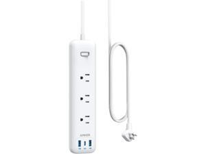 Anker USB C Power Strip with Power Delivery, 3 Outlets and 30W 3 USB (1 USB C, 2 USB A) Surge Protector, PowerPort Strip PD 3 with 6ft Long Extension Cord, Flat Plug, for Home, Office, and Dorm Room