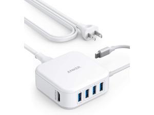 Anker USB C HDMI Hub with AC Adapter, PowerPort 5-in-1 37.5W Charger, with 4K HDMI, 30W Power Delivery, 4 USB 3.0 Ports, Compatible with iPhone, iPad, MacBook, Galaxy, Note, and More Anker USB C HDMI Hub with AC Adapter, PowerPort 5-in-1 37.5W Charger, with 4K HDMI, 30W Power Delivery, 4 USB 3.0 Ports, Compatible with iPhone, iPad, MacBook, Galaxy, Note, and More