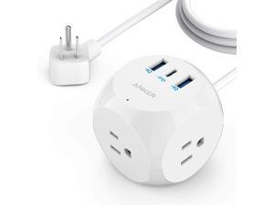 Anker Power Strip with USB C, PowerExtend USB-C 3 Cube with 3 Outlets and USB (30W USB C), 5 ft Extension Cord, Power Delivery High-Speed Charging for iPhone 13/12 Series, Travel Friendly