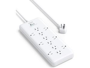 Anker Power Strip Surge Protector (2 × 4000 Joules), PowerExtend Strip 12 Outlets with Flat Plug, 1875W Output, 8ft Extension Cord, Dual Surge Protection for Office, Home