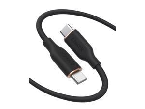 Anker Powerline III Flow, USB C to USB C Cable 100W 6ft, Type C Charging Cable Fast Charge for MacBook Pro 2020, iPad Pro, iPad Air, Galaxy S20, Pixel, Switch, LG, and More(Midnight Black)