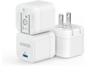 USB C Charger, Anker 3-Pack 20W Fast Charger with Foldable Plug, PowerPort III 20W Cube Charger for for iPhone 13/13 Mini/13 Pro/13 Pro Max/12, Galaxy, Pixel 4/3, iPad/iPad Mini (Cable Not Included)