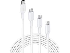 Anker USB C to Lightning Cable, Powerline II [3ft+6ft+10ft, 3-Pack MFi Certified] for iPhone 12 Pro Max / 12/11 Pro/X/XS/XR / 8 Plus/AirPods Pro, Supports Power Delivery (White)