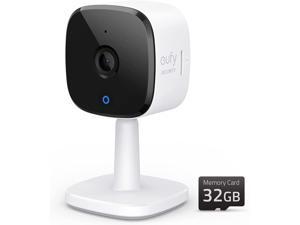 eufy Security Solo IndoorCam C24, 2K Security Indoor Camera, Plug-In Camera with 32GB microSD Card, Wi-Fi, Human and Pet AI, Voice Assistant Compatibility, Night Vision, Homebase not Compatible