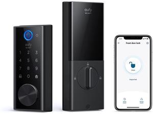 eufy Security Smart Lock Touch & Wi-Fi, Fingerprint Scanner, Keyless Entry Door Lock, Smart Wi-Fi Lock, Bluetooth Electronic Deadbolt, Touchscreen Keypad, BHMA Certified, IP65 Weatherproofing