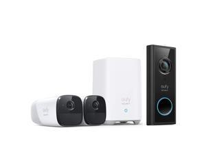 eufy Security, eufyCam 2 Pro 2-Cam kit Wireless Home Security Camera System, 365-Day Battery Life, HomeKit Compatibility & Wireless Video Doorbell 2K Resolution, 2-Way Audio, Simple Self-Installation