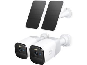 eufy Security 3G/4G LTE Cellular Outdoor Security Camera with Solar Panel (2 packs), 2K HD, Starlight Night Vision, and Human Detection. Works with AT&T and Verizon. EIOTCLUB SIM Card Included