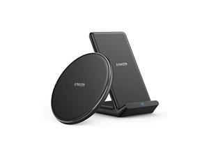 Anker Wireless Chargers Bundle, PowerWave Pad & Stand Upgraded, Qi-Certified, Fast Charging iPhone SE, 11, 11 Pro, 11 Pro Max, Xs Max, XR, XS, X, 8, Galaxy S20 S10 S9, Note 10 Note 9 (No AC Adapter)