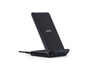 Anker Wireless Charger, PowerWave Stand, Qi-Certified for iPhone 11, 11 Pro, 11 Pro Max, XR, Xs Max, XS, X, 8, 8 Plus, 10W Fast-Charging Galaxy S10 S9 S8, Note 10 Note 9 and More (No AC Adapter)