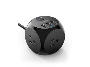 Anker PowerPort Cube with 3 Outlets and 3 USB Ports, Portable Power Strip with USB, 5ft Extension Cord, Overload Protection for iPhone Xs/XR, Compact for Travel, Cruise Ship and Office Anker PowerPort Cube with 3 Outlets and 3 USB Ports, Portable Power Strip with USB, 5ft Extension Cord, Overload Protection for iPhone Xs/XR, Compact for Travel, Cruise Ship and Office
